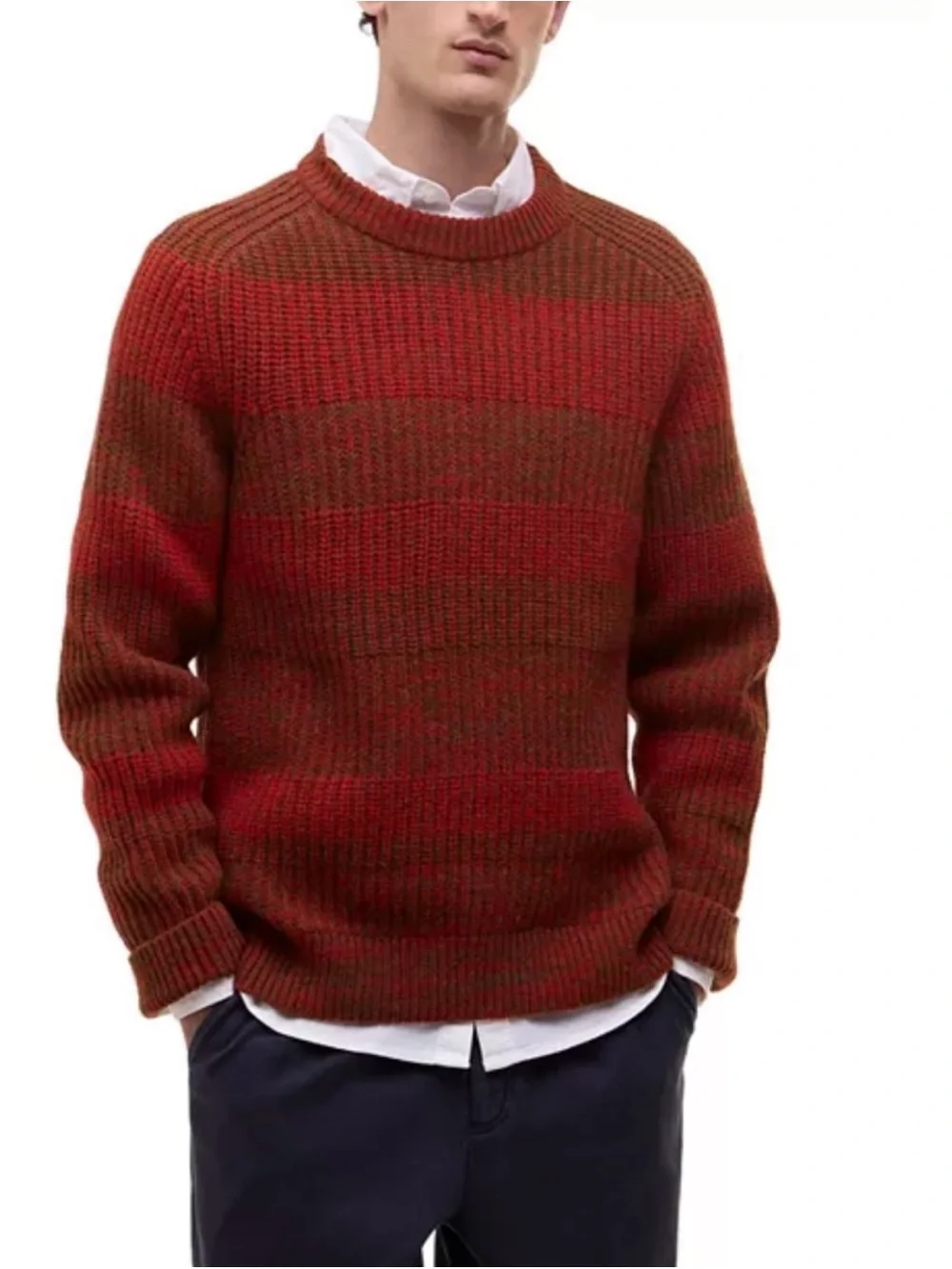 Paul Smith Loves Barbour Saddle Crewneck Sweater - Rosette Red Sz M NWT